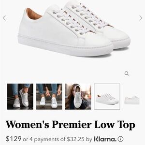 Thursday White Leather Low Tops sz 9.5